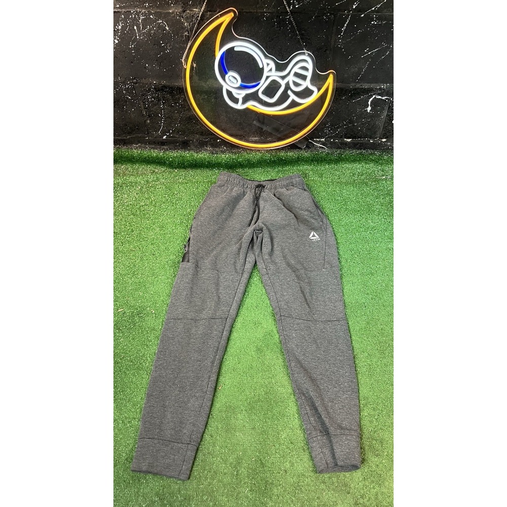 Reebok Pants Mens Size‎ Small Gray Running Track Sweatpants Joggers